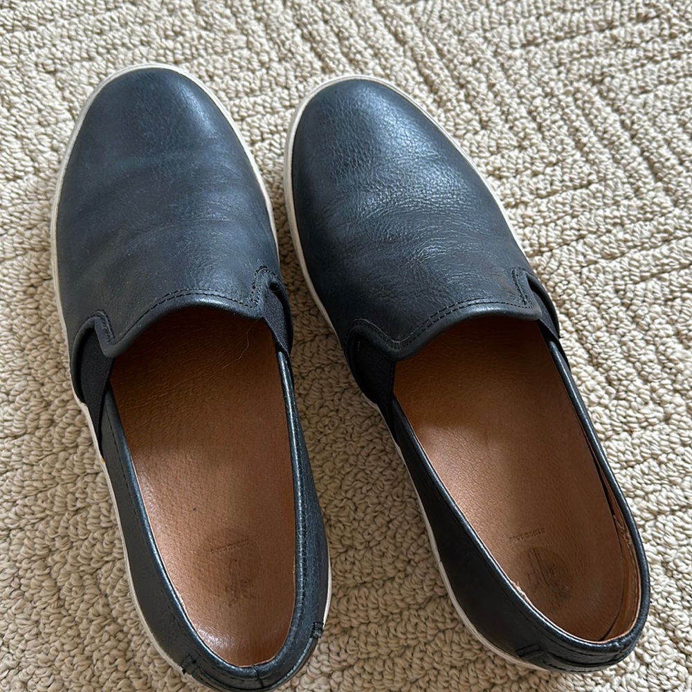 Frye leather slip on shoes